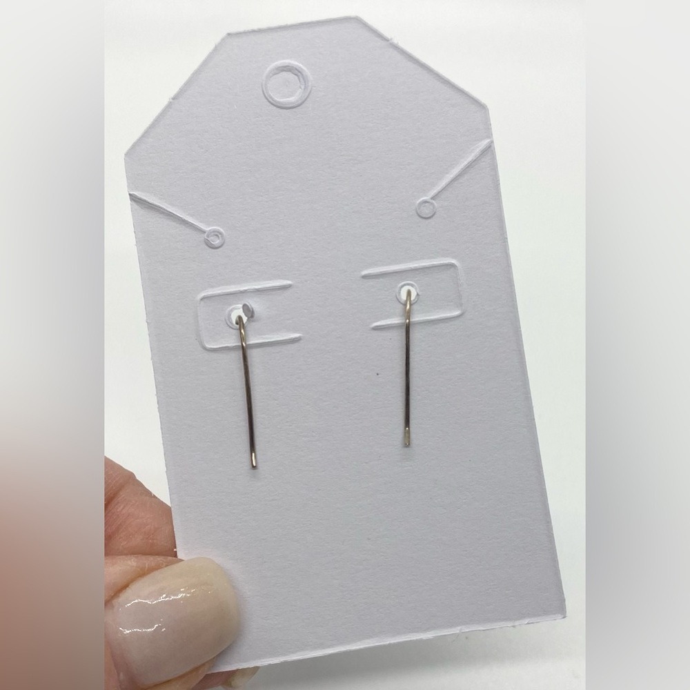 Silver Single Gray Pearl Drop Dangle Earrings Feminine Retro Coastal Grandma - Picture 3 of 6